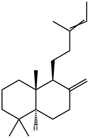 (4aS,8aα)-デカヒドロ-1,1,4aβ-トリメチル-6-メチレン-5β-(3-メチル-3-ペンテニル)ナフタレン 化学構造式