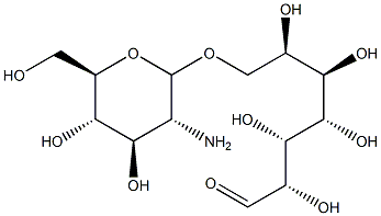 7-O-(2-amino-2-deoxyglucopyranosyl)heptose 结构式
