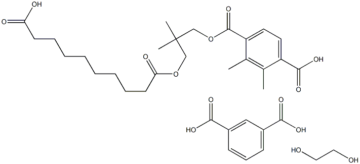 间苯二酸与癸二酸、对苯二甲酸二甲酯、2,2-二甲基-1,3-丙二醇和乙二醇的聚合物 结构式