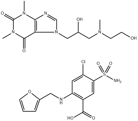 Fursemide xanthinol salt Struktur