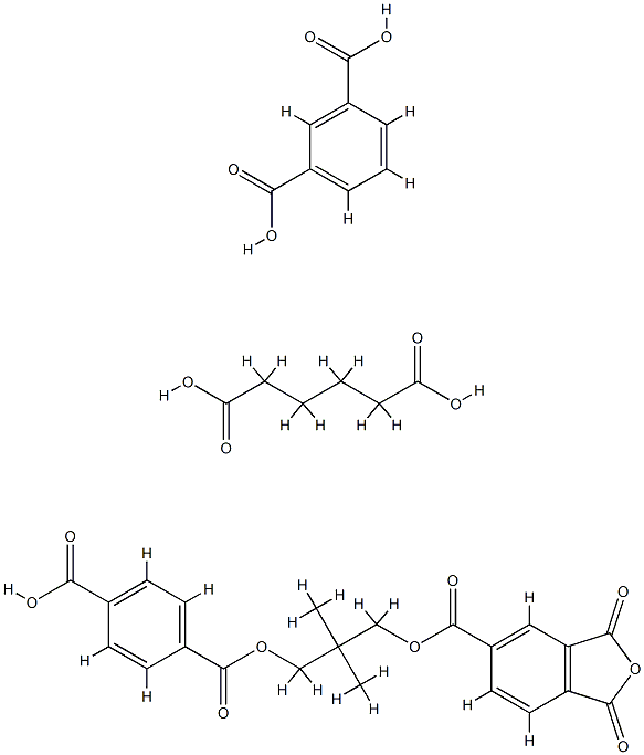 1,3-Benzenedicarboxylic acid, polymer with 1,4-benzenedicarboxylic acid, 1,3-dihydro-1,3-dioxo-5-isobenzofurancarboxylic acid, 2,2-dimethyl-1,3-propanediol and hexanedioic acid Structure