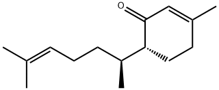 (R)-3-Methyl-6α-[(1S)-1,5-dimethyl-4-hexenyl]-2-cyclohexene-1-one Struktur