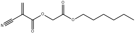 carbohexoxymethyl 2-cyanoacrylate monomer Struktur