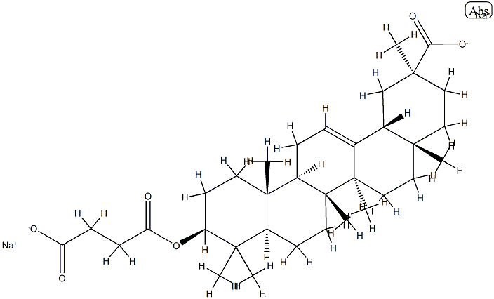 3β-(3-Carboxypropionyloxy)olean-12-en-30-oic acid disodium salt Struktur
