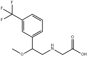 2-(β-Methoxy-m-trifluoromethylphenethylamino)acetic acid 结构式