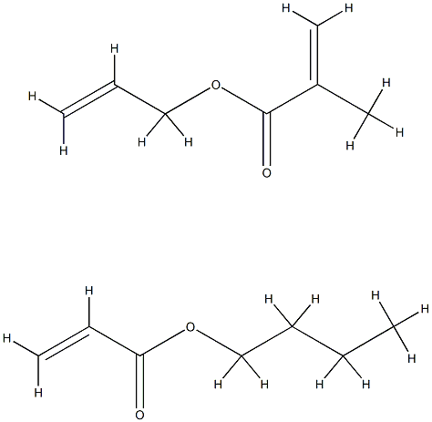 2-Propenoic acid, 2-methyl-, 2-propenyl ester, polymer with butyl 2-propenoate Struktur