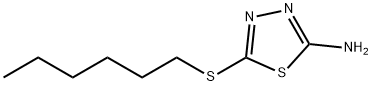 5-(hexylsulfanyl)-1,3,4-thiadiazol-2-amine 结构式