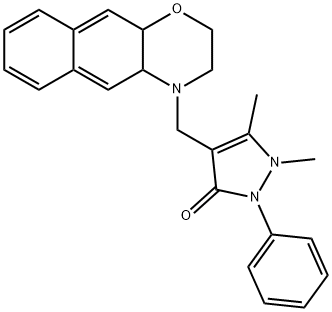 1-phenyl-2,3-dimethyl-4-naphthalanmorpholinomethylpyrazolin-5-one Structure