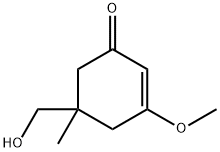 2-Cyclohexen-1-one,5-(hydroxymethyl)-3-methoxy-5-methyl-(9CI) Struktur