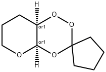 Spiro[cyclopentane-1,3-[6H]pyrano[2,3-e][1,2,4]trioxin], tetrahydro-, (4aR,8aR)-rel- (9CI) Struktur