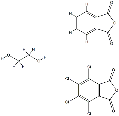 1,3-Isobenzofurandione, 4,5,6,7-tetrachloro-, polymer with 1,2-ethanediol and 1,3-isobenzofurandione Struktur