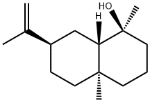 rac-(4aR*,8aR*)-デカヒドロ-7α*-イソプロペニル-1β*-メチルナフタレン-1α*-オール 化学構造式