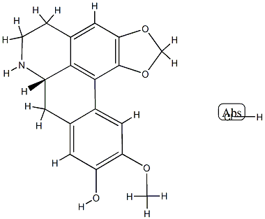 (7aS)-6,7,7a,8-テトラヒドロ-11-メトキシ-5H-ベンゾ[g]-1,3-ベンゾジオキソロ[6,5,4-de]キノリン-10-オール·塩酸塩 化学構造式