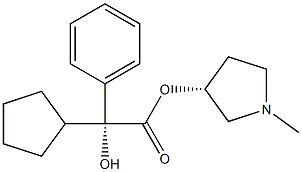 (R)-(R)-1-甲基吡咯烷-3-基 2-环戊基-2-羟基-2-苯基醋酸盐,616866-21-8,结构式