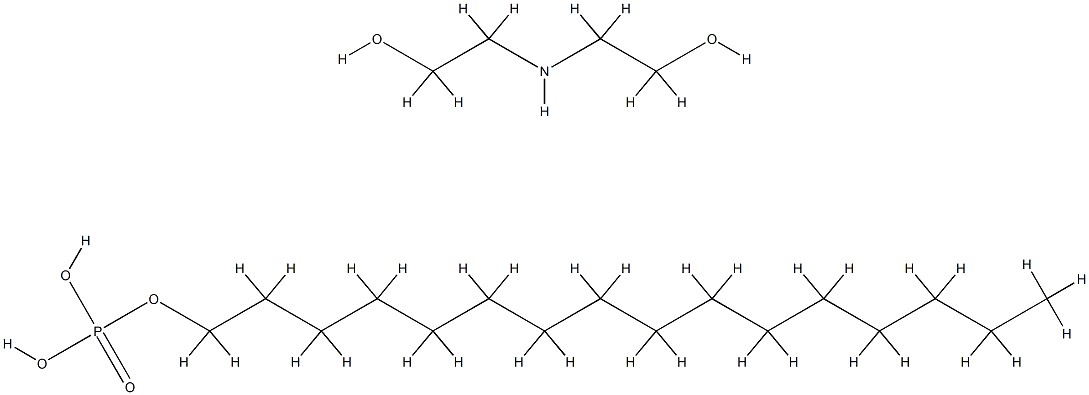 2,2'-iminodiethanol, compound with hexadecyl dihydrogen phosphate Struktur