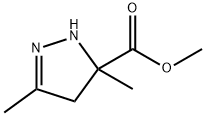 1H-Pyrazole-5-carboxylic  acid,  4,5-dihydro-3,5-dimethyl-,  methyl  ester 结构式