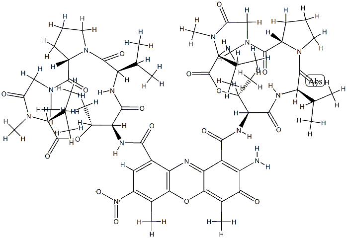 7-ニトロアクチノマイシンD 化学構造式