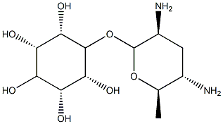 3-O-(2,4-Diamino-2,3,4,6-tetradeoxy-α-D-arabino-hexopyranosyl)-D-chiro-inositol Structure