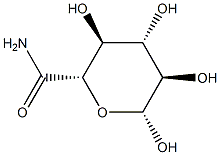 3β,4α,5β,6α-Tetrahydroxytetrahydro-2H-pyran-2α-carboxamide 结构式