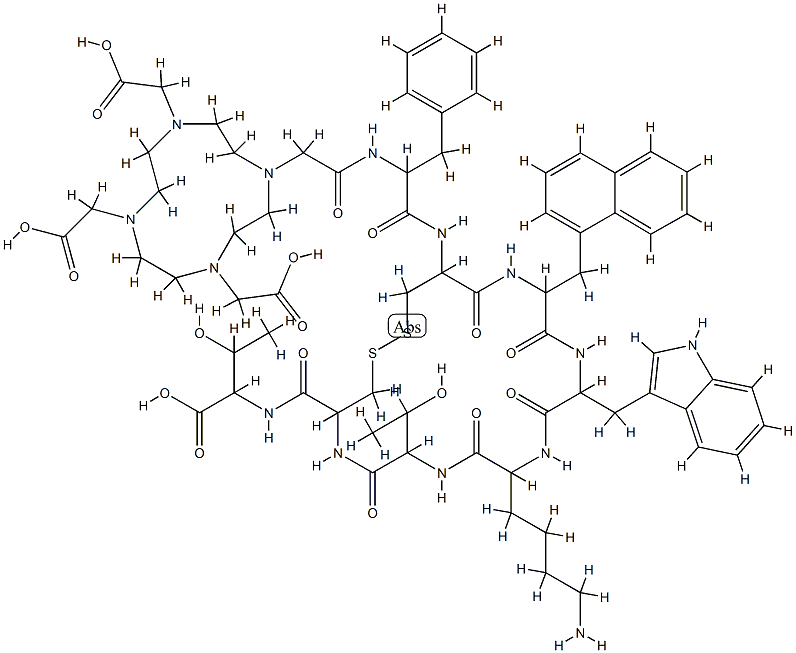 DOTA-NOC, DOTA-[Nal3]-octreotide Structure