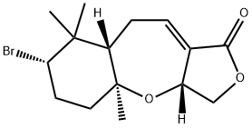 (3AR,4AS,7S,8AS)-7-溴-3A,4A,5,6,7,8,8A,9-八氢-4A,8,8-三甲基呋喃并[3,4-B][1]苯并氧杂卓-1(3H)-酮, 62003-89-8, 结构式