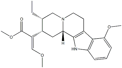 帽柱木碱 结构式