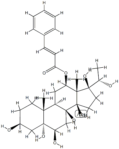 (17S,20S)-5α-Pregnane-3β,5,6β,8,12β,14β,17,20-octol 12-[(E)-3-phenylpropenoate] Struktur