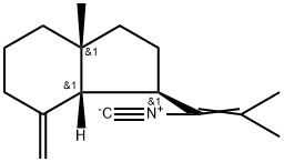 (1R,7aα)-Octahydro-1α-(1-isocyano-2-methyl-1-propenyl)-3aα-methyl-7-methylene-1H-indene Structure
