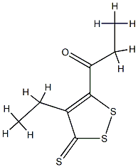 1-Propanone,1-(4-ethyl-3-thioxo-3H-1,2-dithiol-5-yl)-(9CI) Structure