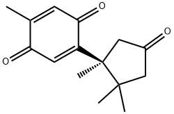 2-(1,2,2-Trimethyl-4-oxocyclopentane-1α-yl)-5-methyl-1,4-benzoquinone Struktur