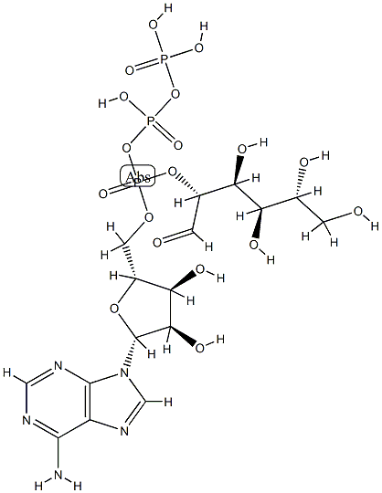 P(1)-(adenosine-5')-P(3)-(glucose-6)triphosphate Struktur