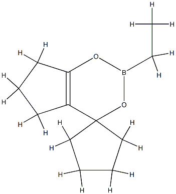 2-Ethyl-6,7-dihydrospiro[cyclopenta[d]-1,3,2-dioxaborin-4(5H),1'-cyclopentane] 结构式