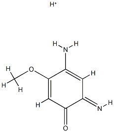 2,4-Cyclohexadien-1-one,  4-amino-6-imino-3-methoxy-,  conjugate  monoacid  (9CI) Structure