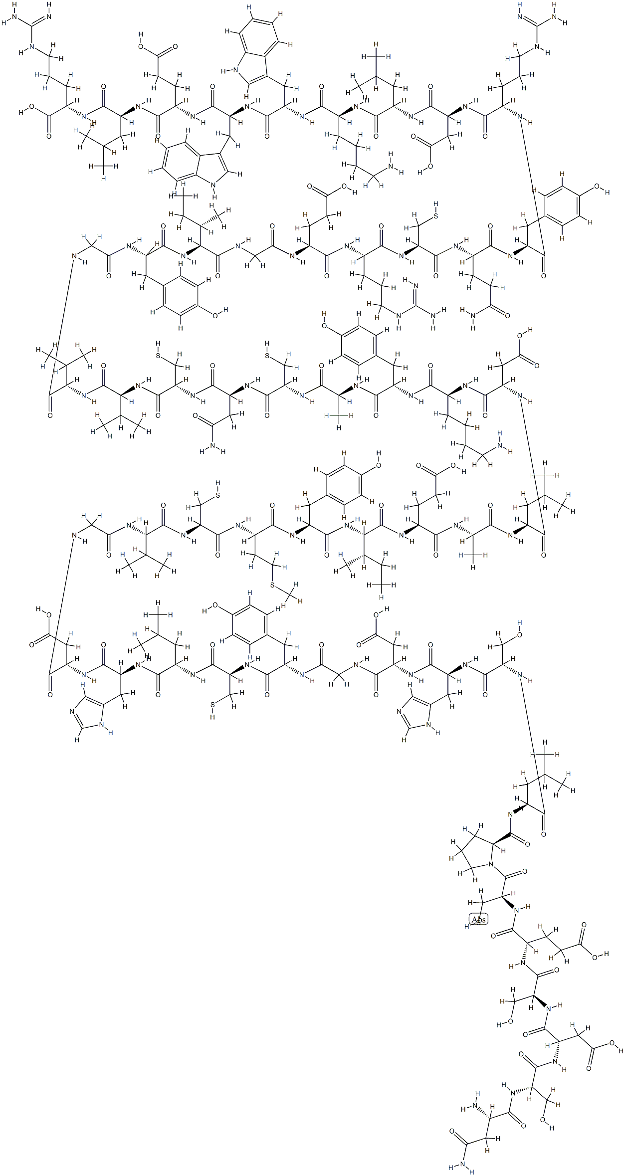 ヒト遺伝子組換オリゴペプチド-1 化学構造式
