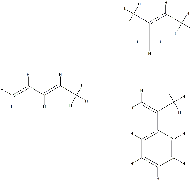 2-甲基苯乙烯、异戊烯、间戊二烯的聚合物, 62258-49-5, 结构式