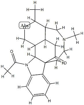 (19R)-1-Acetyl-17,19-epoxy-4-methyl-3,4-secocuran-3-one Struktur
