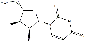 1-(2-脱氧-2-氟-BETA-L-呋喃核糖基)-2,4(1H,3H)-嘧啶二酮, 622785-69-7, 结构式