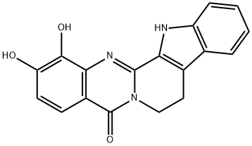 Indolo[2,3:3,4]pyrido[2,1-b]quinazolin-5(7H)-one,  8,13-dihydro-1,2-dihydroxy- Struktur