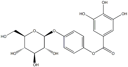 4-(β-D-Glucopyranosyloxy)phenol 1-(3,4,5-trihydroxybenzoate),6229-83-0,结构式
