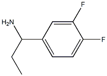 1-(3,4-ジフルオロフェニル)プロパン-1-アミン 化学構造式