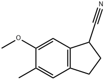 1H-Indene-1-carbonitrile,2,3-dihydro-6-methoxy-5-methyl-(9CI) 结构式