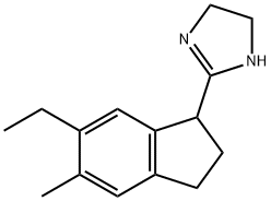 1H-Imidazole,2-(6-ethyl-2,3-dihydro-5-methyl-1H-inden-1-yl)-4,5-dihydro-(9CI) Structure