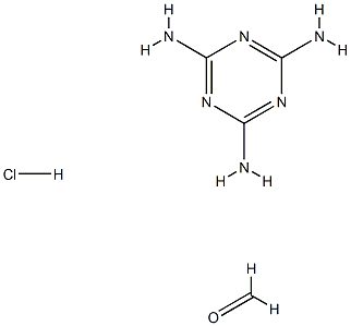 1,3,5-Triazine-2,4,6-triamine, polymer with formaldehyde, hydrochloride Structure