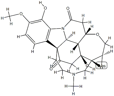 21α,22α-Epoxy-21,22-dihydro-4,14-dihydroxy-3-methoxy-19-methyl-16,19-secostrychnidine-10,16-dione Struktur
