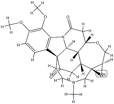 21α,22α-Epoxy-21,22-dihydro-3,4-dimethoxy-19-methyl-16,19-secostrychnidine-10,16-dione Struktur