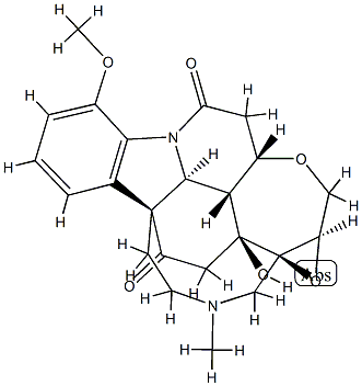 21α,22α-Epoxy-21,22-dihydro-14-hydroxy-4-methoxy-19-methyl-16,19-secostrychnidine-10,16-dione Struktur