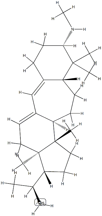 (20S)-3β-Methylamino-4,4,14-trimethyl-B(9a)-homo-19-nor-5α-pregna-9(11),9a-dien-20-amine Structure