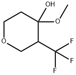 2H-Pyran-4-ol,tetrahydro-4-methoxy-3-(trifluoromethyl)-(9CI),624734-20-9,结构式
