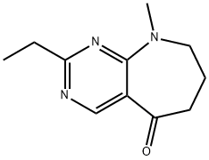 5H-Pyrimido[4,5-b]azepin-5-one,2-ethyl-6,7,8,9-tetrahydro-9-methyl-(9CI) 结构式