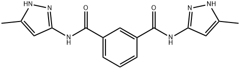 1-N,3-N-bis(5-methyl-1H-pyrazol-3-yl)benzene-1,3-dicarboxamide 化学構造式